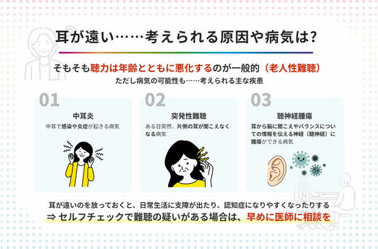 耳が遠いと感じたら 考えられる病気や原因、気をつけたいポイントを解説