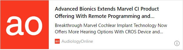 Advanced Bionics、リモート・プログラミングと拡張リンクド・ツー・イヤー・ソリューションでMarvel CI製品を拡充