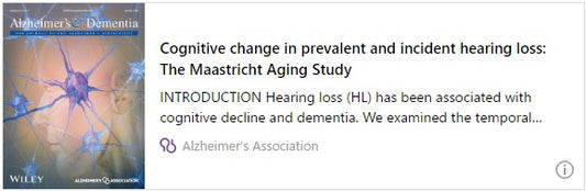 蔓延性難聴および突発性難聴における認知の変化: マーストリヒトの加齢研究