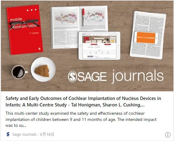 乳児における Nucleus 人工内耳の安全性と早期結果: 多施設共同研究